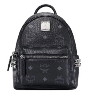 Balo MCM Stark Bebe Boo Side Studs Backpack in Visetos MMKAAVE13BK001
