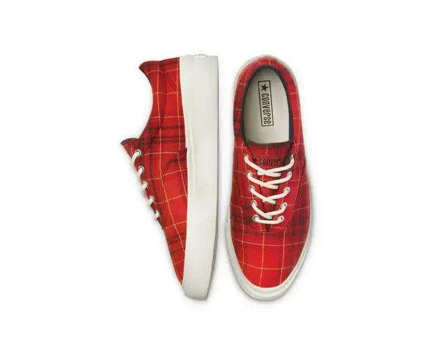 Alternative view of Giày Converse Skid Grip Low 'Twisted Plaid Haute Red' 169219C