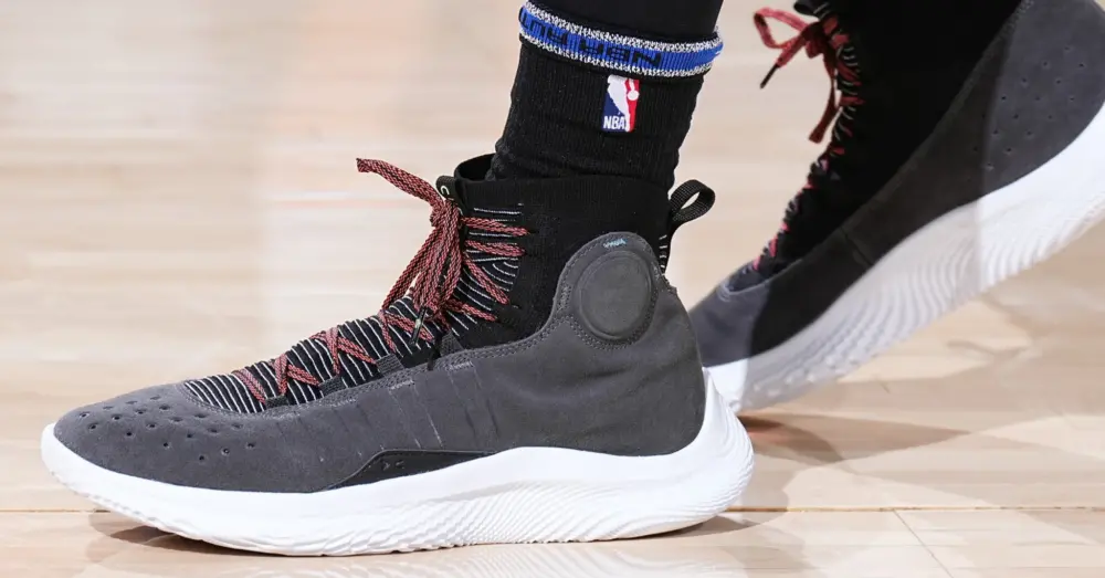Giày Under Armour Curry 4 Flotro 'Grey Black' 3024861-101 - Ảnh 4