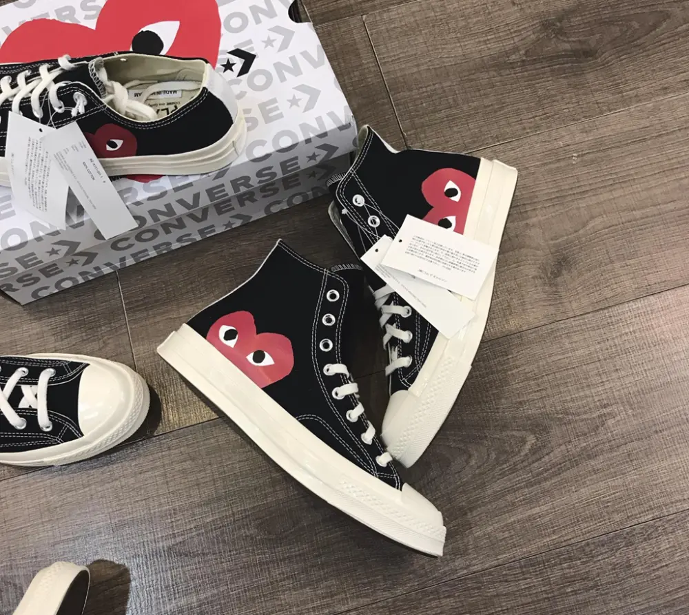 Giày Converse Comme des Garçons x Chuck Taylor All Star Hi 'Play' 150204C - Ảnh 4