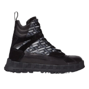Giày Versace Greca Rhegis La Greca Print Boots Black 1001955-1A01745-5B240