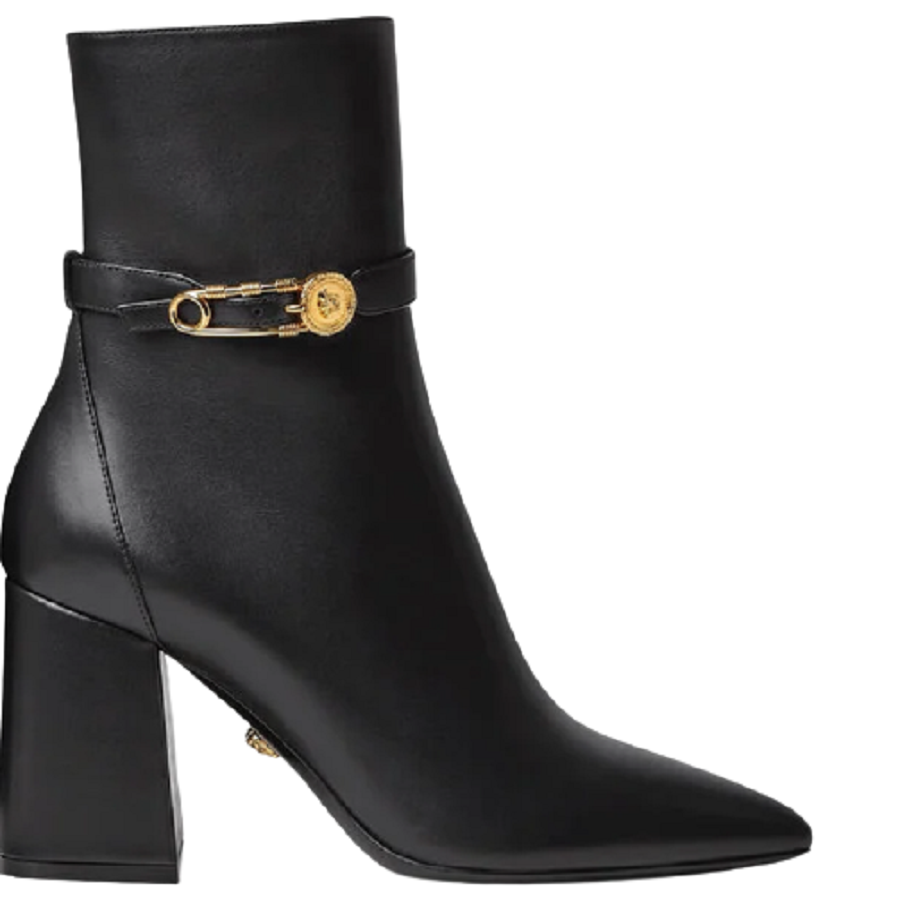Giày Versace Safety Pin Ankle Boots Black 1003305-DVT2P-1B00V