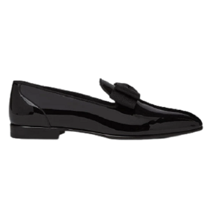 Giày Versace Leather Bow Slippers Black 1003699-1A02333-1B000