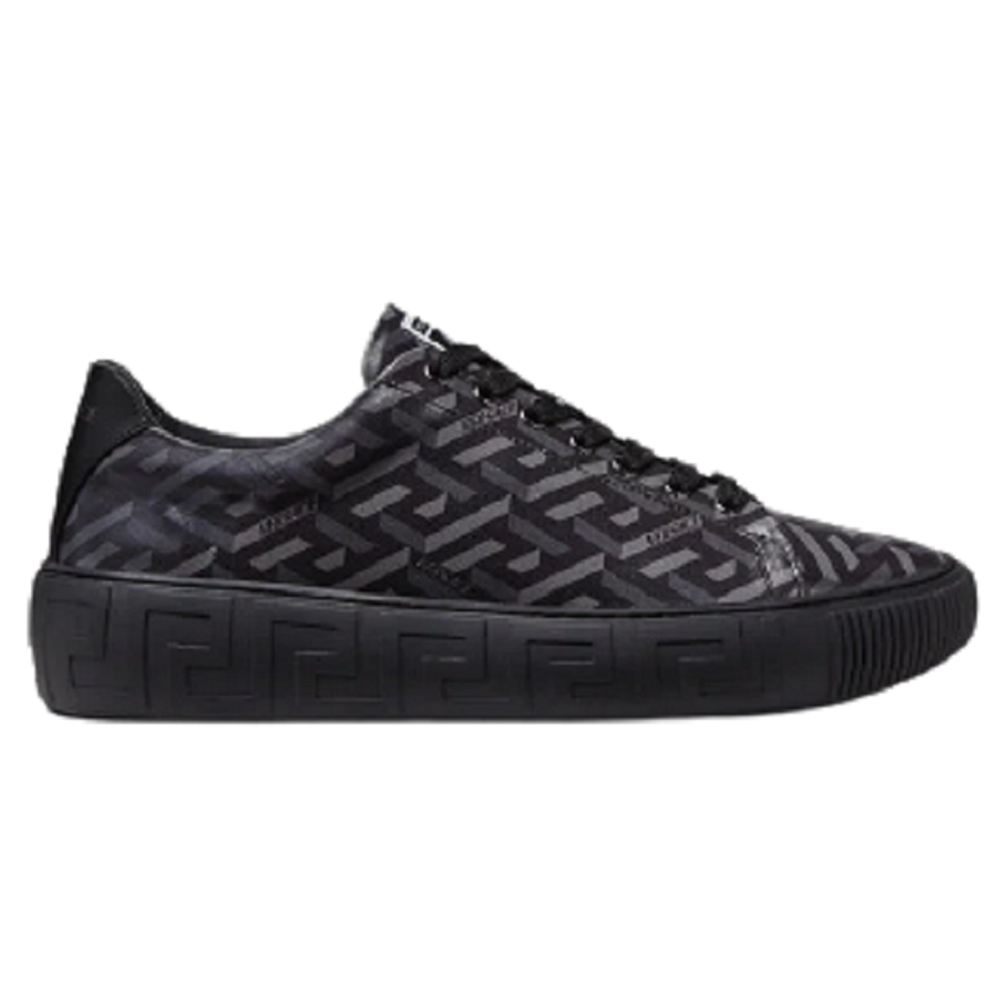 Giày Versace Greca La Greca Print Trainers Black Grey DSU8404-1A01726-5B05B
