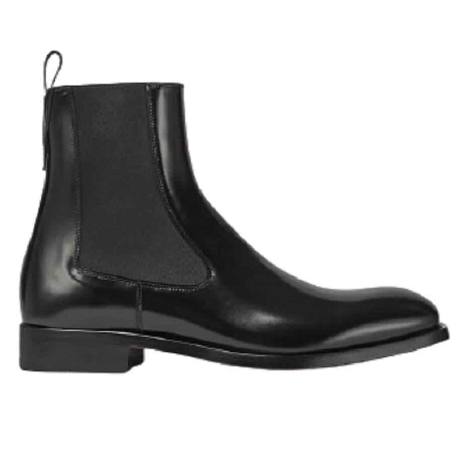 Giày Versace V Leather Boots Black 1000786-1A00695-1B000