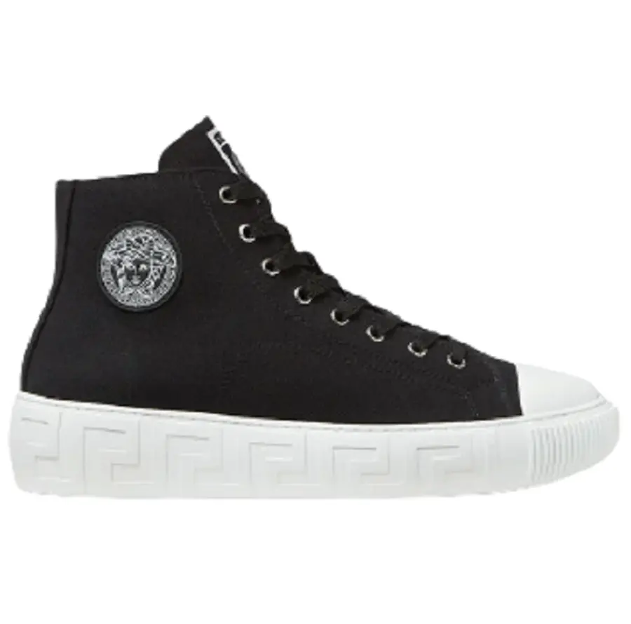 Giày Versace Greca High Top Trainers Black DSU8403-DTE3G-D41P