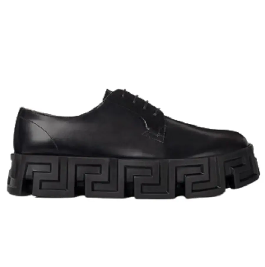 Giày Versace Greca Labyrinth Lace Up Black 1000771-D9VAC-1B000