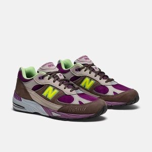 Alternative view of Giày New Balance "Purple Green" x Sneaktorious Stray Rats M991SRG