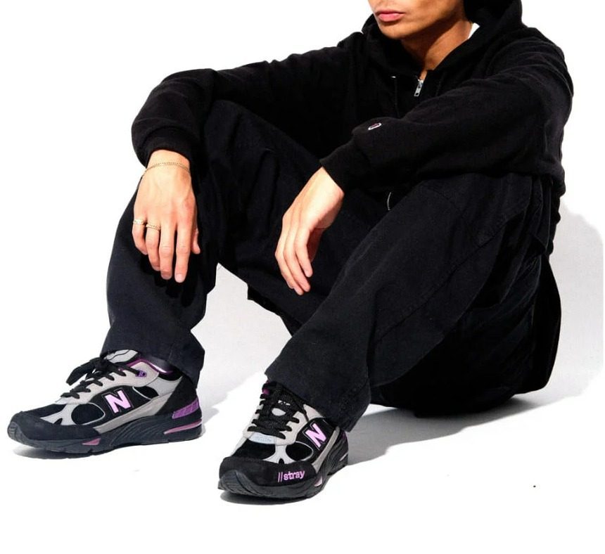 Giày New Balance x Stray Rats x 991 'Black Purple' M991SRP - Ảnh 4
