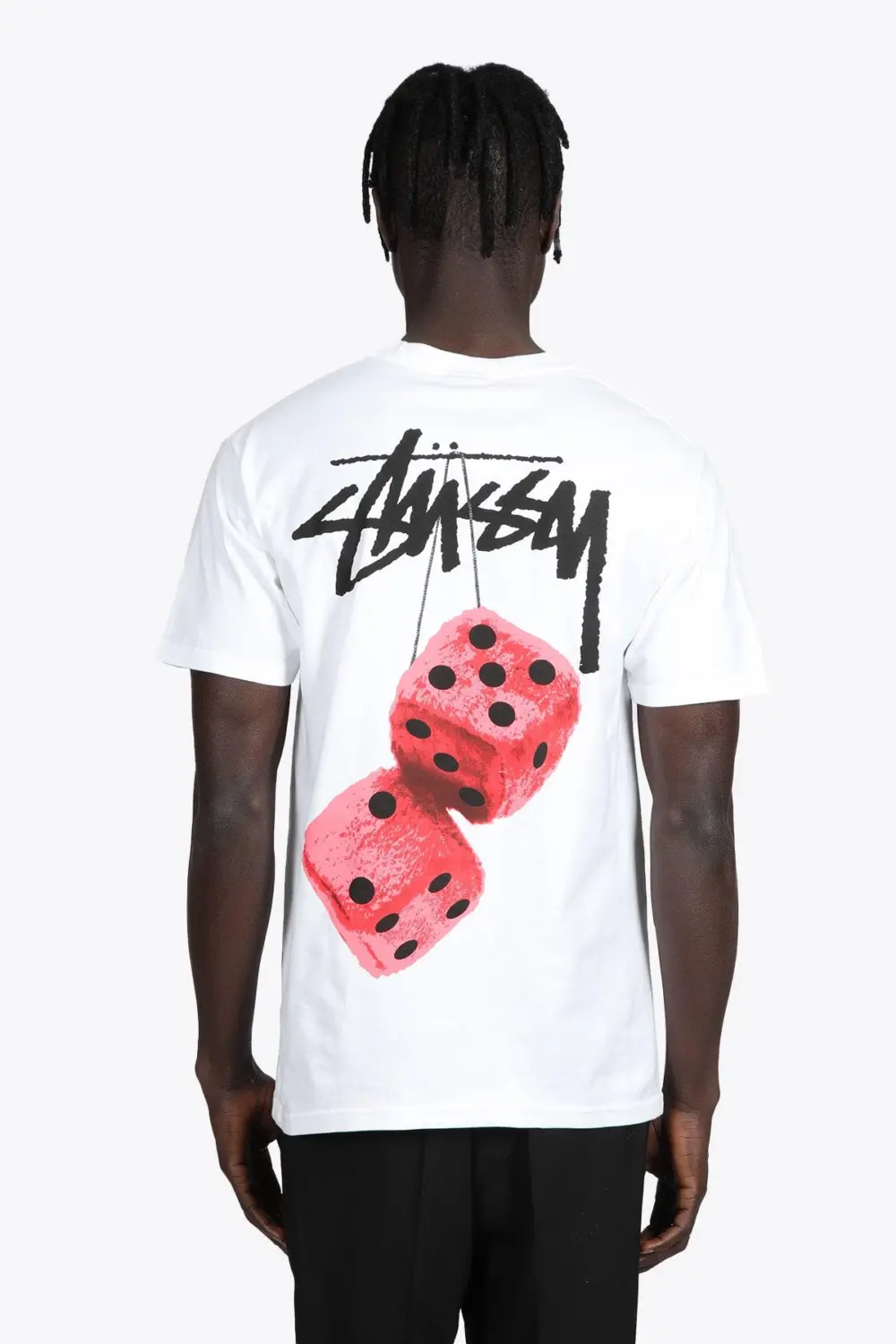 Áo Stussy SS22 Fuzzy Dice Tee 'White' 1904765-WHT - Ảnh 4