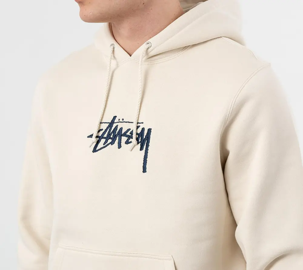 Áo Basic Hoodie Stussy 'Beige' 1924762-0029 - Ảnh 3