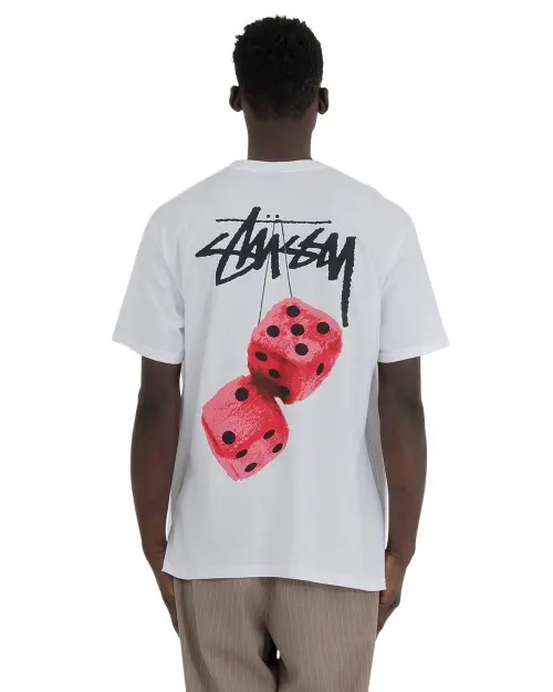 Áo Stussy SS22 Fuzzy Dice Tee 'White' 1904765-WHT - Ảnh 3