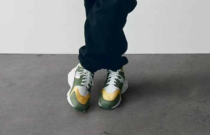 Giày Nike Stussy x Air Huarache LE 'Dark Olive' 2021 DD1381-300 - Ảnh 3