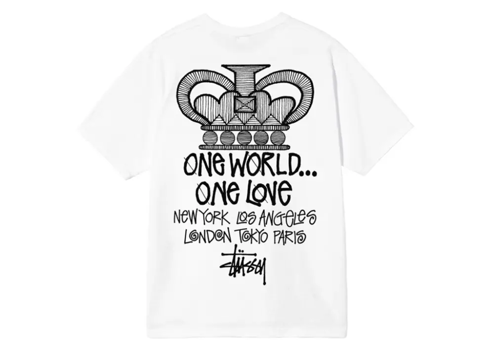 Alternative view of Áo Stussy One World Tee 'White'