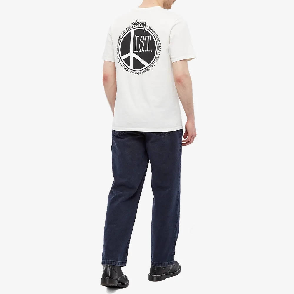 Áo Stussy Peace Dot Pigment Dyed Tee 'White' - Ảnh 3