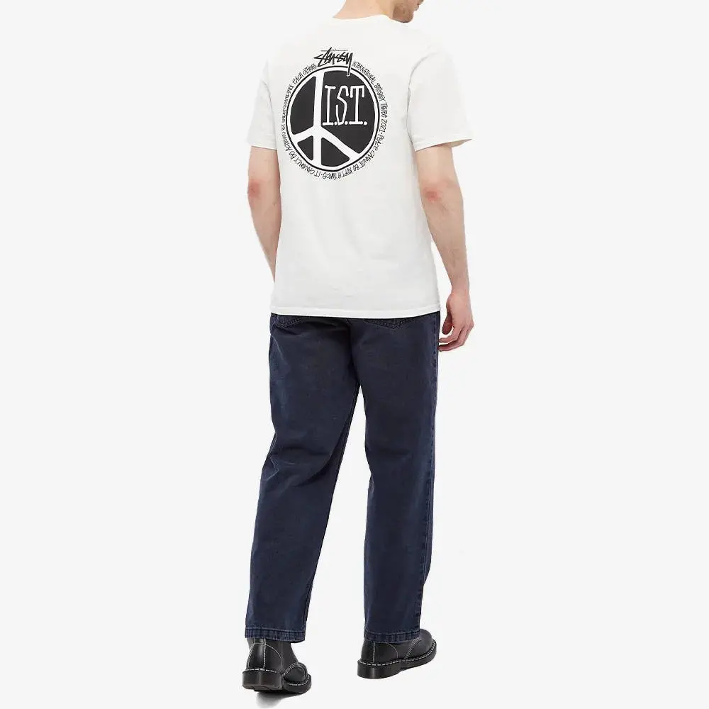 Áo Stussy Peace Dot Pigment Dyed Tee 'White' - Ảnh 3