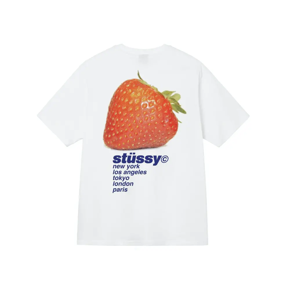 Áo Stussy SS22 Strawberry Tee 'White' 1904769-WHT