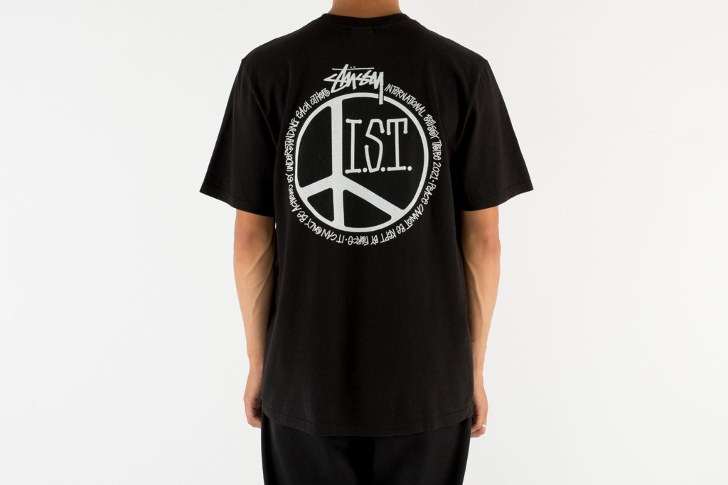 Áo Stussy Peace Dot Pigment Dyed Tee 'Black' - Ảnh 4