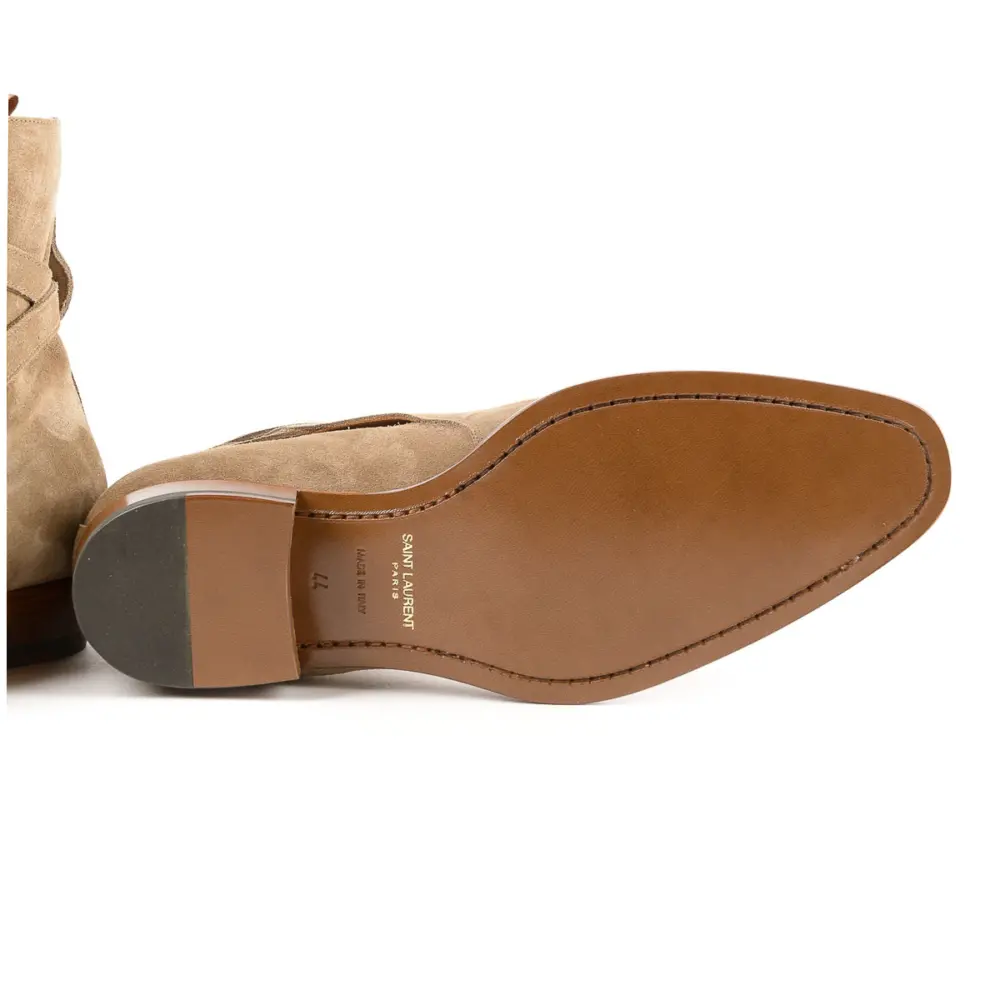 Giày Saint Laurent Wyatt Suede Jodhpur Boot 'Tobacco' 498372BT3009870 - Ảnh 3