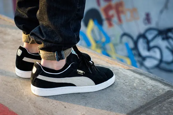 Giày Puma Suede Classic 'Black White' 352634-03 - Ảnh 7