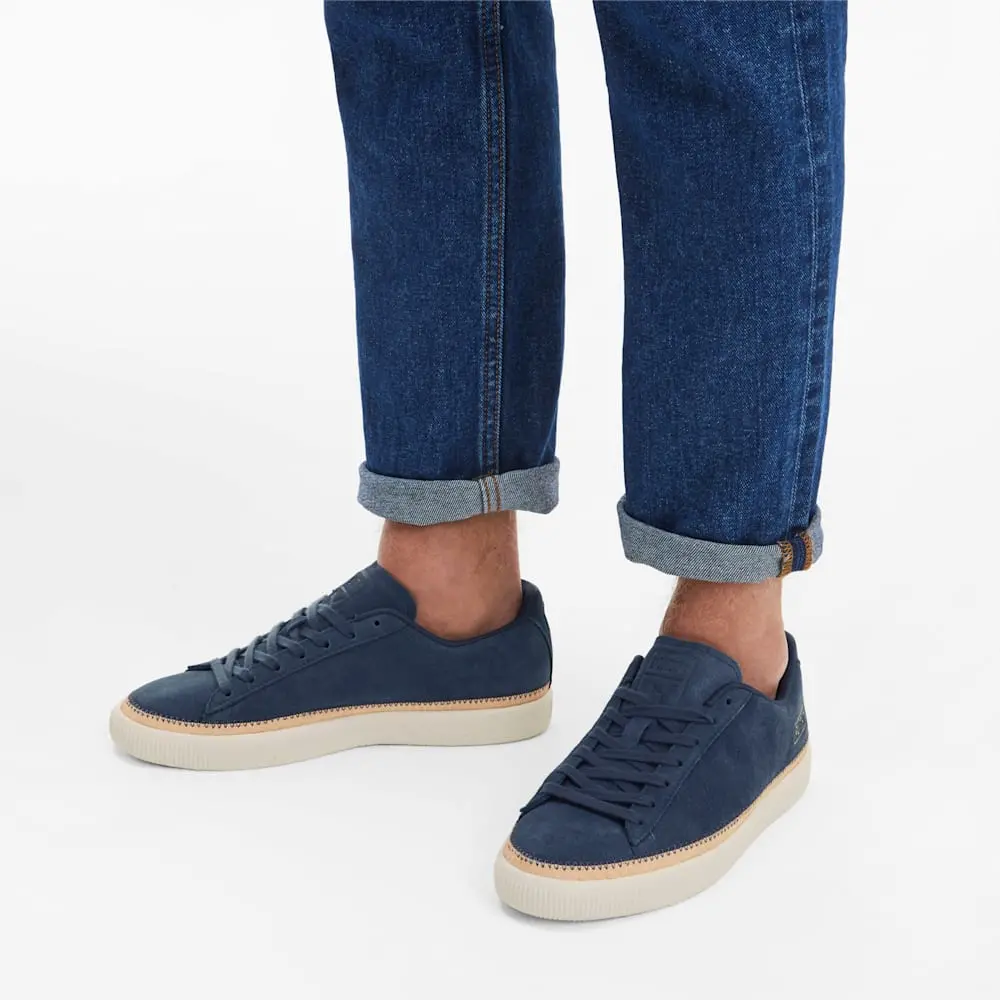 Alternative view of Giày Puma Suede Trim DLX Trainers 'Blue beige' 371749-03