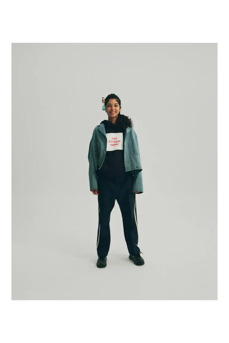 Alternative view of Áo Anti Social Social Club Not Fucking Happy Black Tee