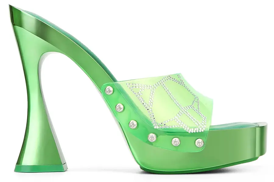 Giày cao gót Naked Wolfe SUNDAY 'GREEN METALLIC'