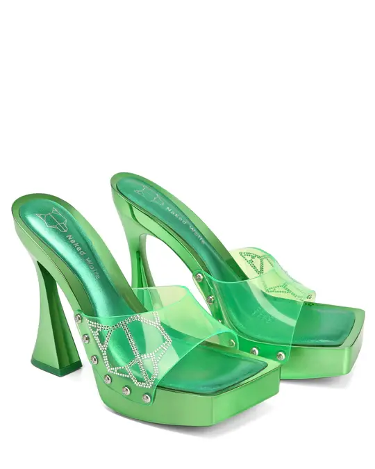 Alternative view of Giày cao gót Naked Wolfe SUNDAY 'GREEN METALLIC'