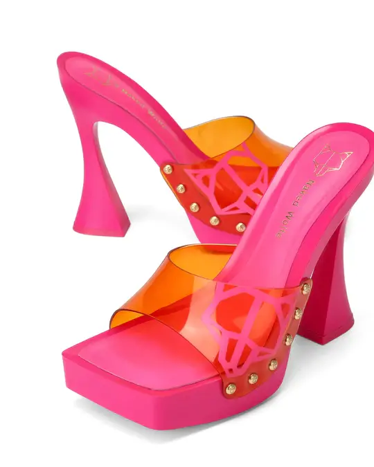 Giày cao gót Naked Wolfe SUNDAY 'PINK ORANGE' - Ảnh 4