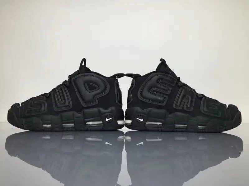 Giày Nike Supreme x Air More Uptempo 'Black' 902290-001 - Ảnh 3