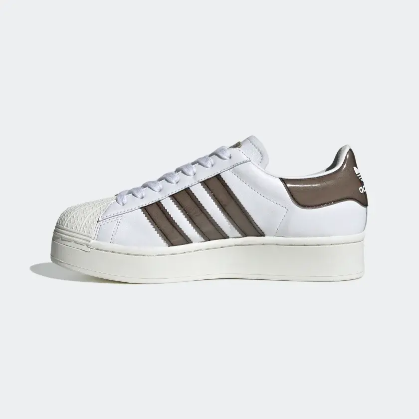Alternative view of Giày Adidas Superstar 'Bold White Brown' FV3356