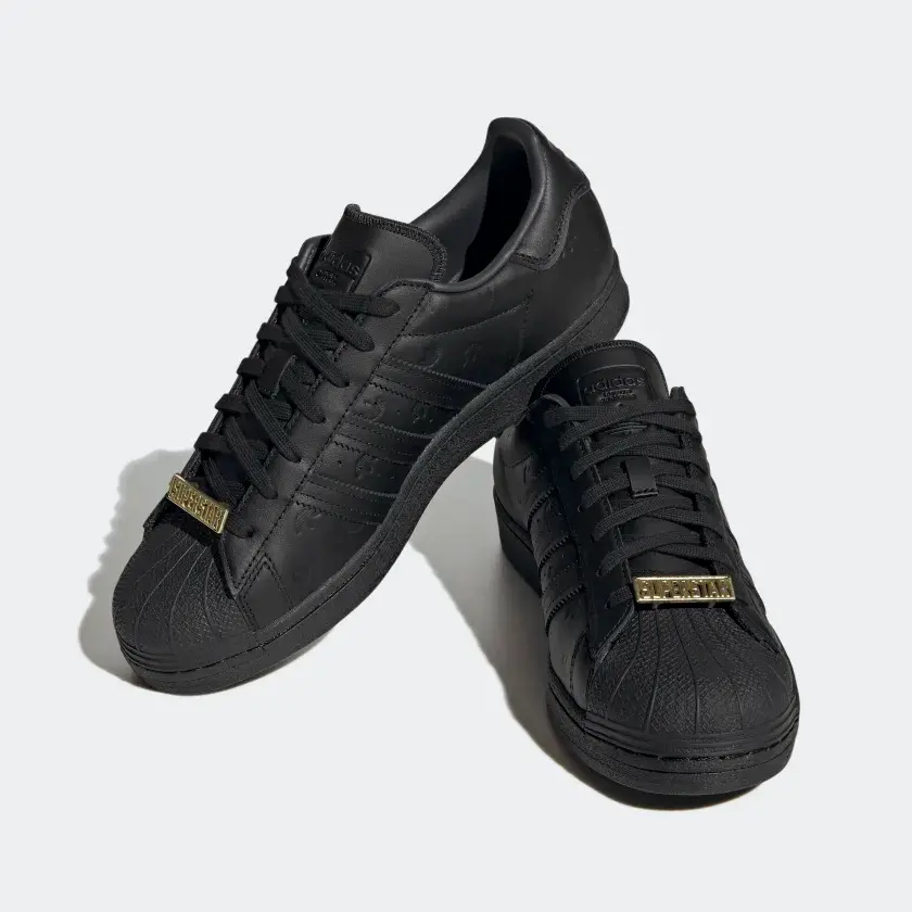 Alternative view of Giày Adidas Superstar 'Allover Debossed Trefoils Black' GY0026