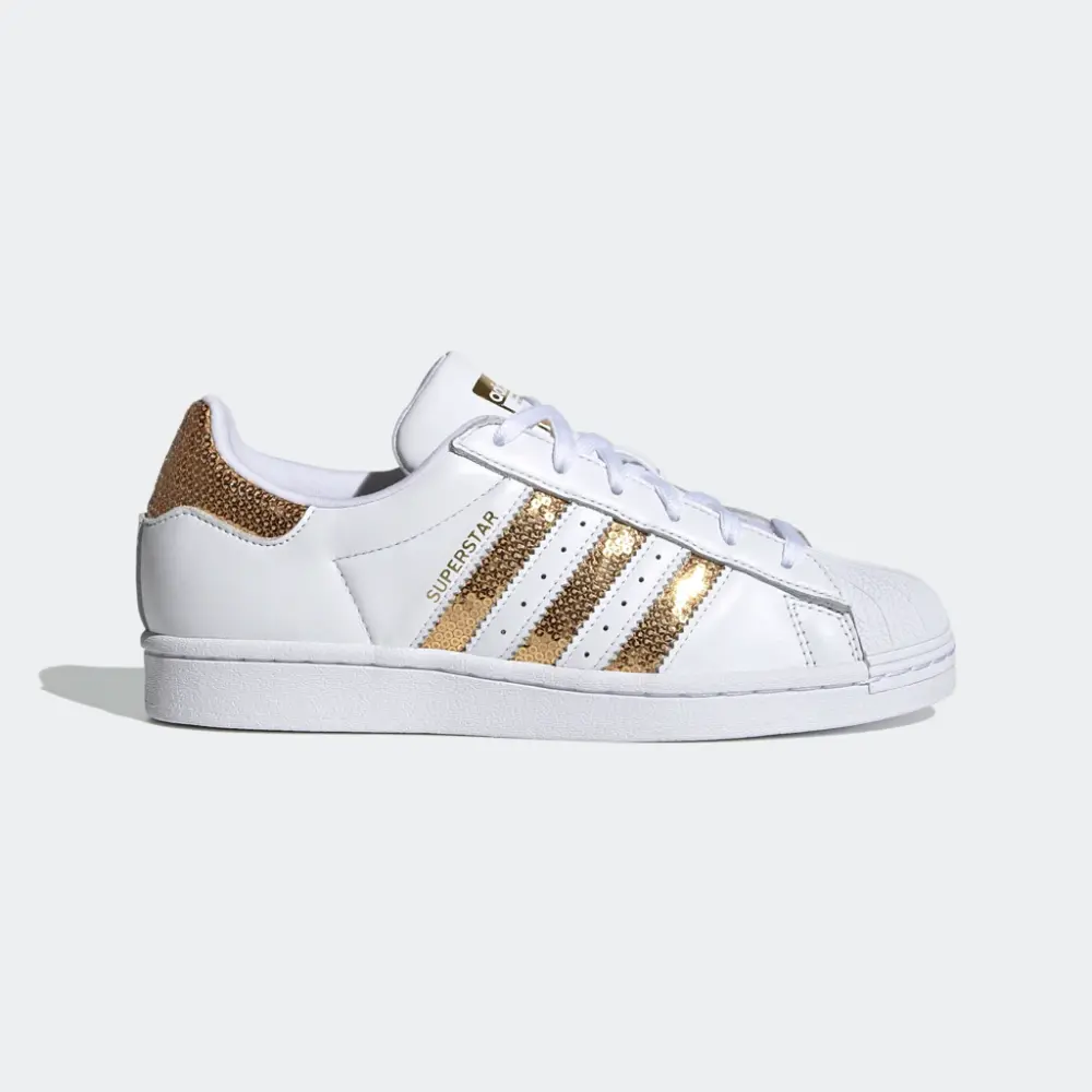 Alternative view of Giày Adidas Wmns Superstar 'White Gold Sequins' G55658
