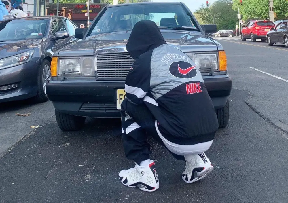 Giày Nike Supreme x Air Jordan 14 Retro 'White' BV7630-106 - Ảnh 4