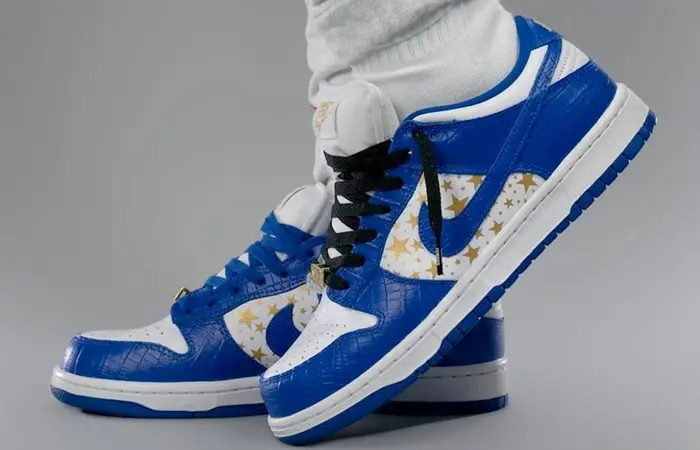 Giày Nike Supreme x Dunk Low OG SB QS 'Hyper Royal' DH3228-100 - Ảnh 6