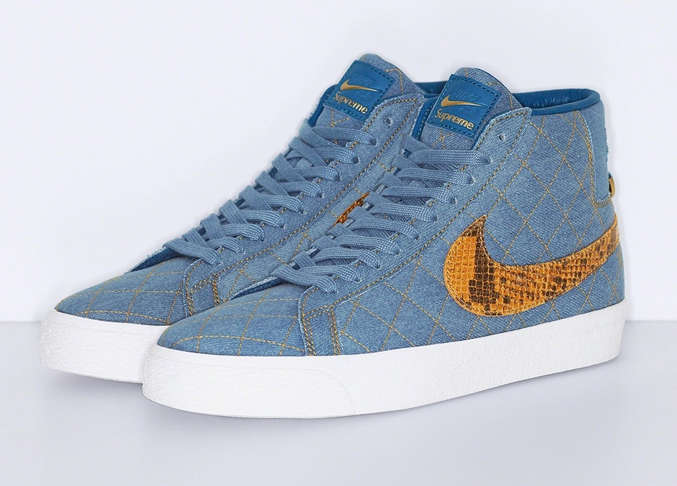 Giày Nike Supreme x Zoom Blazer Mid QS SB 'Denim' DX8421-400 - Ảnh 7