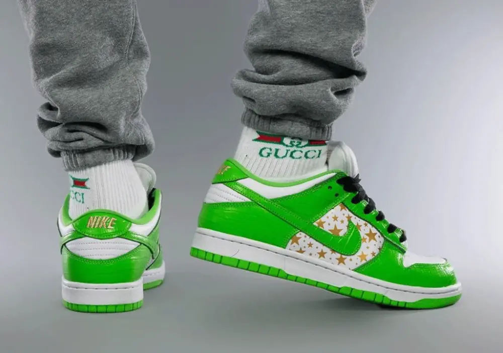 Giày Nike Supreme x Dunk Low OG SB QS 'Mean Green' DH3228-101 - Ảnh 5