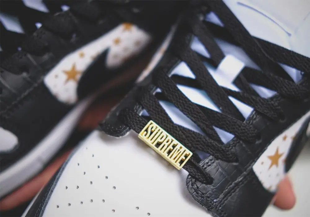 Giày Nike Supreme x Dunk Low OG SB QS 'Black' DH3228-102 - Ảnh 5