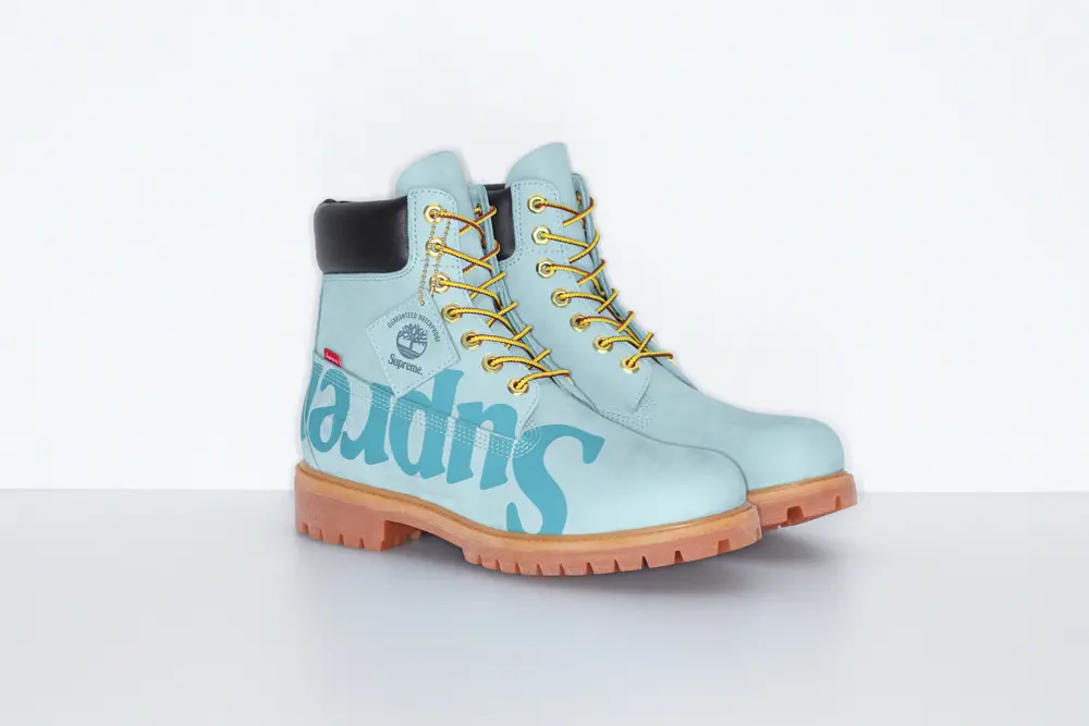 Giày Timberland Supreme x 6 Inch Premium Boot 'Big Logo Light Blue' - Ảnh 4