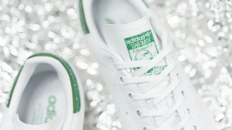 Giày Adidas Swarovski x Stan Smith 'Cloud White Green' FX7482 - Ảnh 5