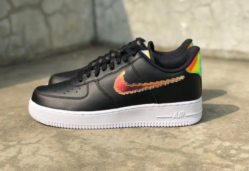 Giày Nike Air Force 1 LV8 GS 'Digital Swoosh - Black' CW1577-002 - Ảnh 7