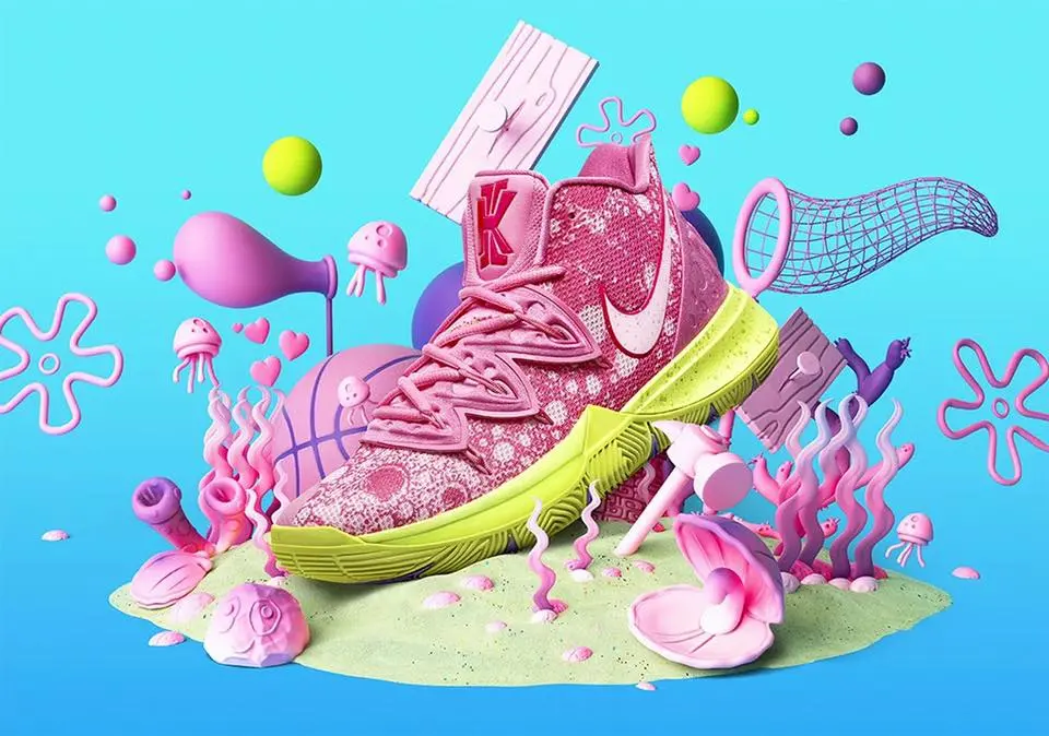 Giày Nike SpongeBob SquarePants x Kyrie 5 'Patrick' CJ6951-600 - Ảnh 4