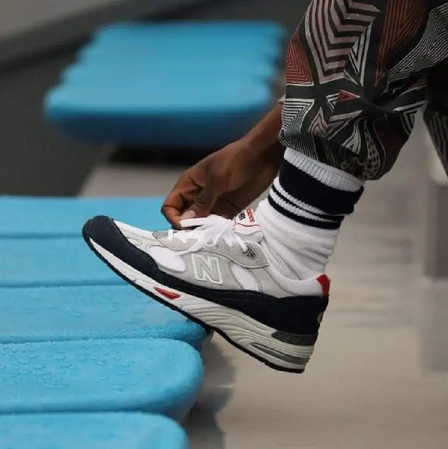 Giày New Balance 991 Made In England ‘Grey Blue’ M991GWR - Ảnh 4