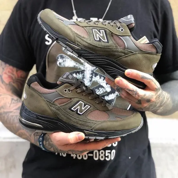 Giày New Balance 991 Made in England 'Khaki Sand' M991FDS - Ảnh 3