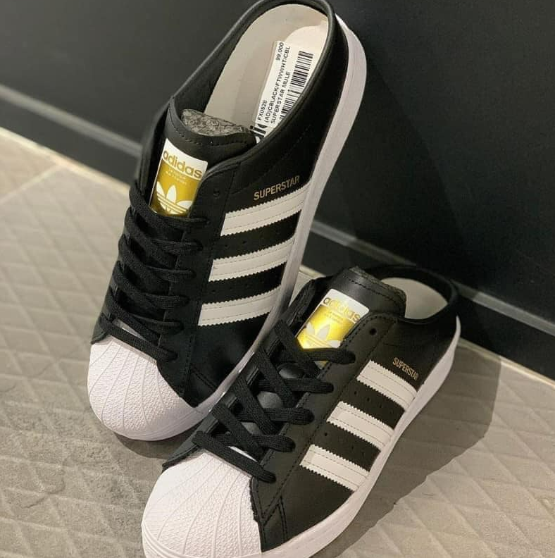 Giày Adidas Originals Superstar Mule Black White FX0528 - Ảnh 3