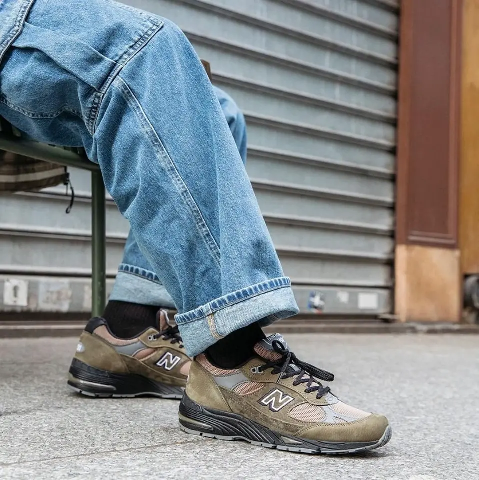 Giày New Balance 991 Made in England 'Khaki Sand' M991FDS - Ảnh 5