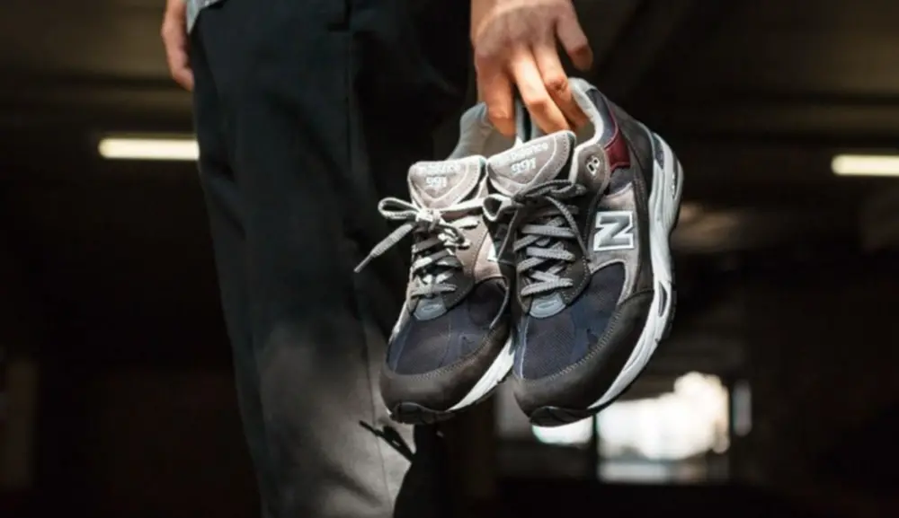 Giày New Balance 991 Made In England 'Olive White' M991GNN - Ảnh 4