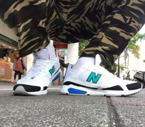 Alternative view of Giày New Balance X-Racer 'White Blue Green' MSXRCJK