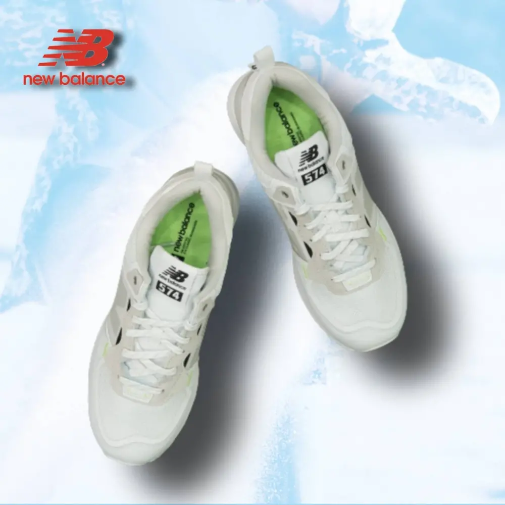 Giày New Balance 574 White Summer Fog ML574IDE - Ảnh 6