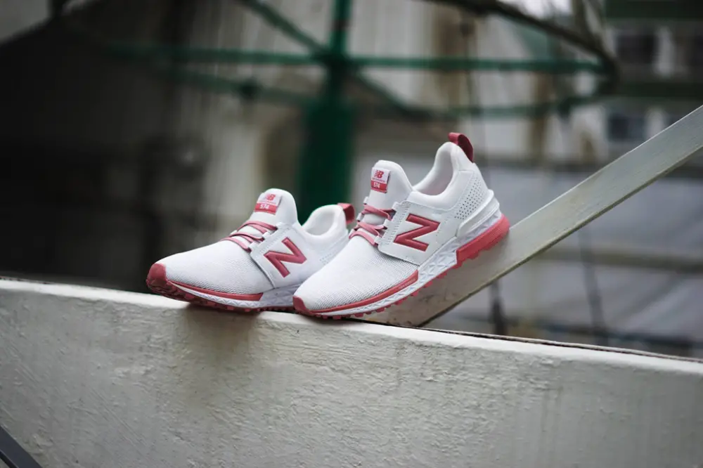 Giày New Balance 574 Wmns 'White Pink' WS574DSFB - Ảnh 4